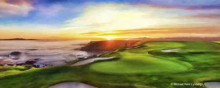 Pebble Beach 8th Panorama - Gallery-by-the-Sea Carmel