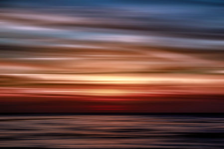 Ocean Sunset Abstract, interior decor, modern art, contemporary art