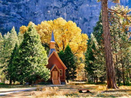 Yosemite Chapel Fall Day - Gallery-by-the-Sea Carmel